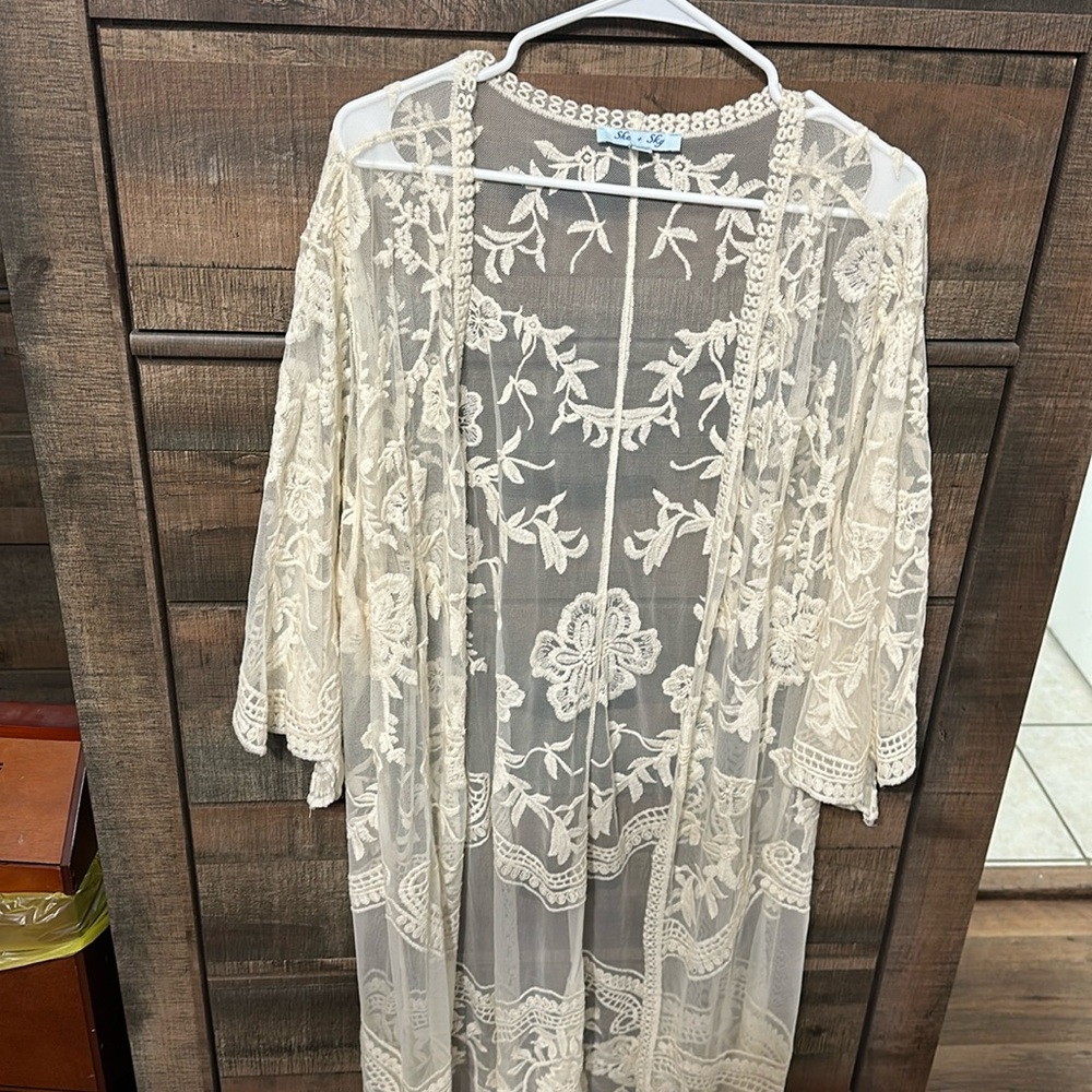 Ivory Lace Duster